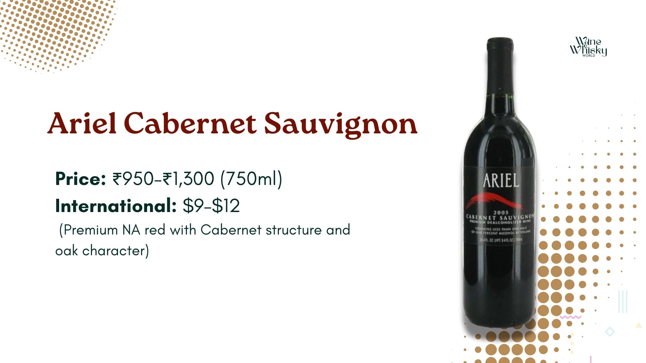 best non alcohol - Ariel Cabernet Sauvignon 